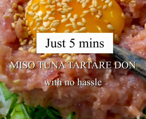 ⏰5-Minute Miso Tuna Tartare Don🐟