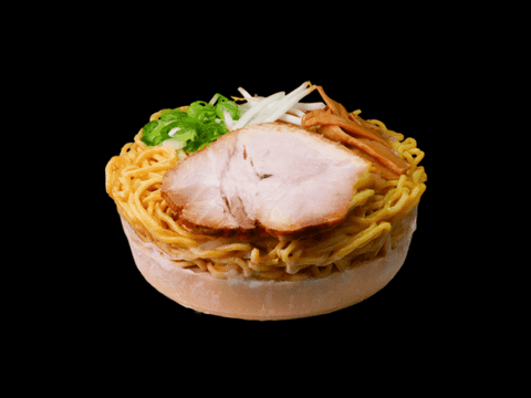 Frozen RAIJIN's Gyokai Tonkotsu Shoyu Ramen with pork, noodles, and toppings. Real Japanese Ramen Shop taste at Home.