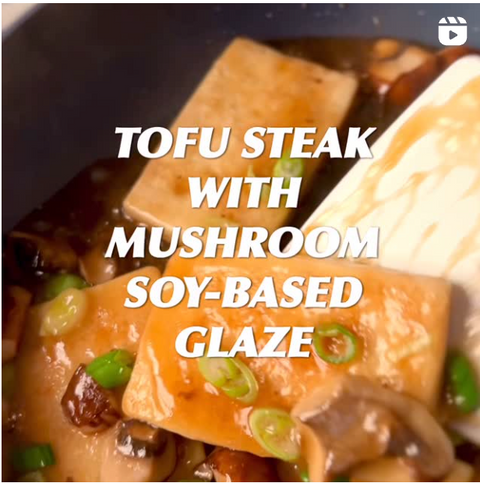 Tofu Steak with Mushroom Soy-Based Glaze 🍄