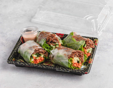 Plant-based Beef Teriyaki spring roll