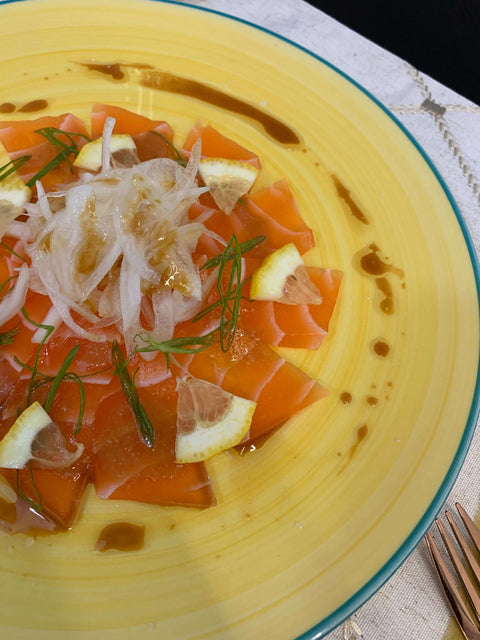 plantbased sashimi salmon