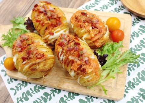 Hasselback Potato with Uni/Mentaiko Paste