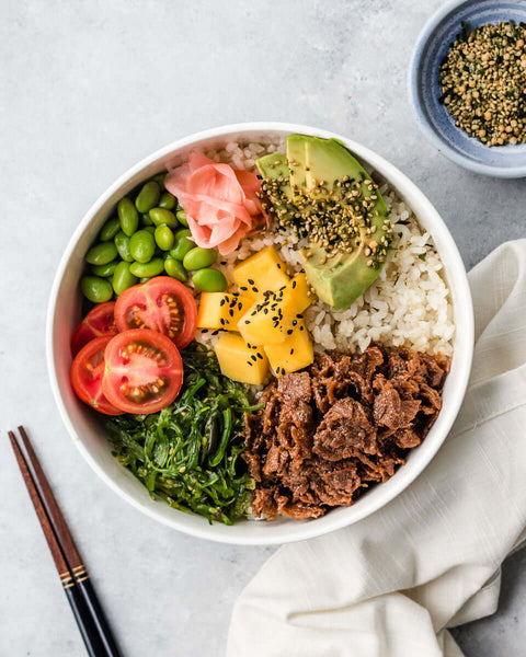 Plant-based Beef teriyaki Poke