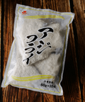 Packaged Aji Fry 60g - Breaded Horse Mackerel on Wooden Surface