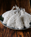 Breaded Aji Fry 60g - Prepared Horse mackerel on a leaf-lined plate, ready for frying, showcasing Japanese culinary tradition