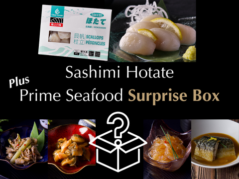 Sashimi Hotate Plus Prime Seafood Surprise Box