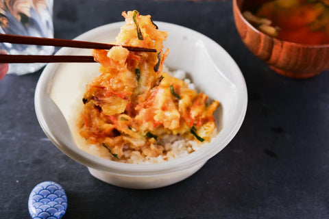 Ebi Kakiage Rice Bowl (Shrimp & Veg. Bird Nest Tempura Rice Bowl)