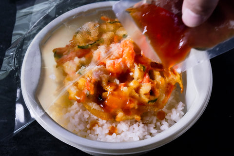 Ebi Kakiage Rice Bowl (Shrimp & Veg. Bird Nest Tempura Rice Bowl)