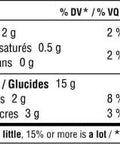 Nutrition facts label for RAIJIN's Spicy Tonkotsu Frozen Ramen, including calories, fat, sodium, carbohydrates, and protein details.